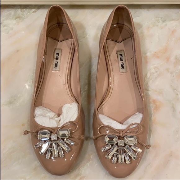 Miu Miu Shoes - MIU MIU ballerina flats with jewels size 40 Made in Italy